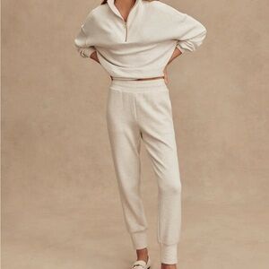 Varley Cream Track Pants